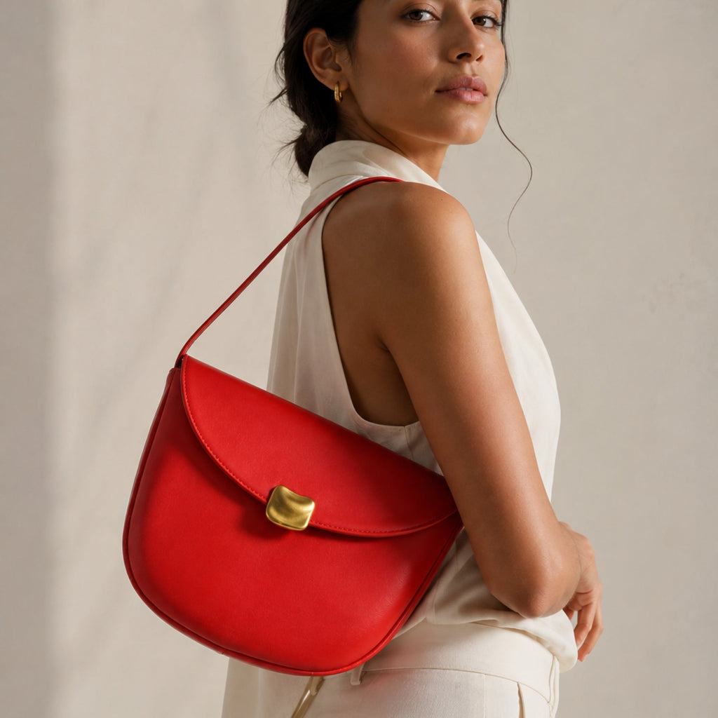 Cartera Infinita Roja — Biocuero de uva y cacao, hecho en Peru - Quranteby
