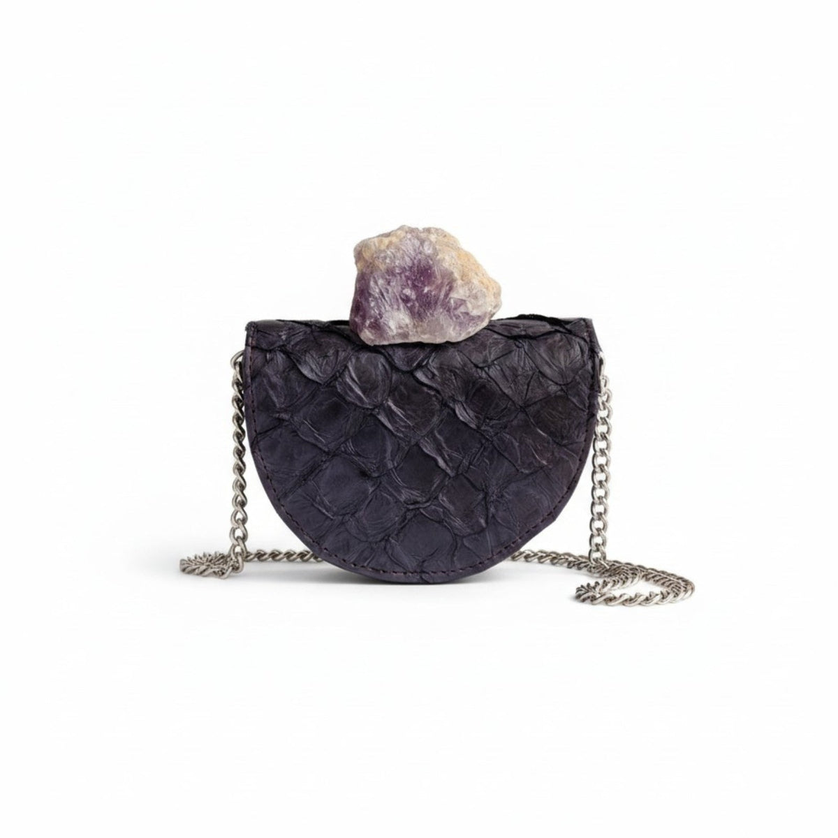 Cartera Killa Morada — Cuero de paiche, hecho a mano en Lima - Quranteby