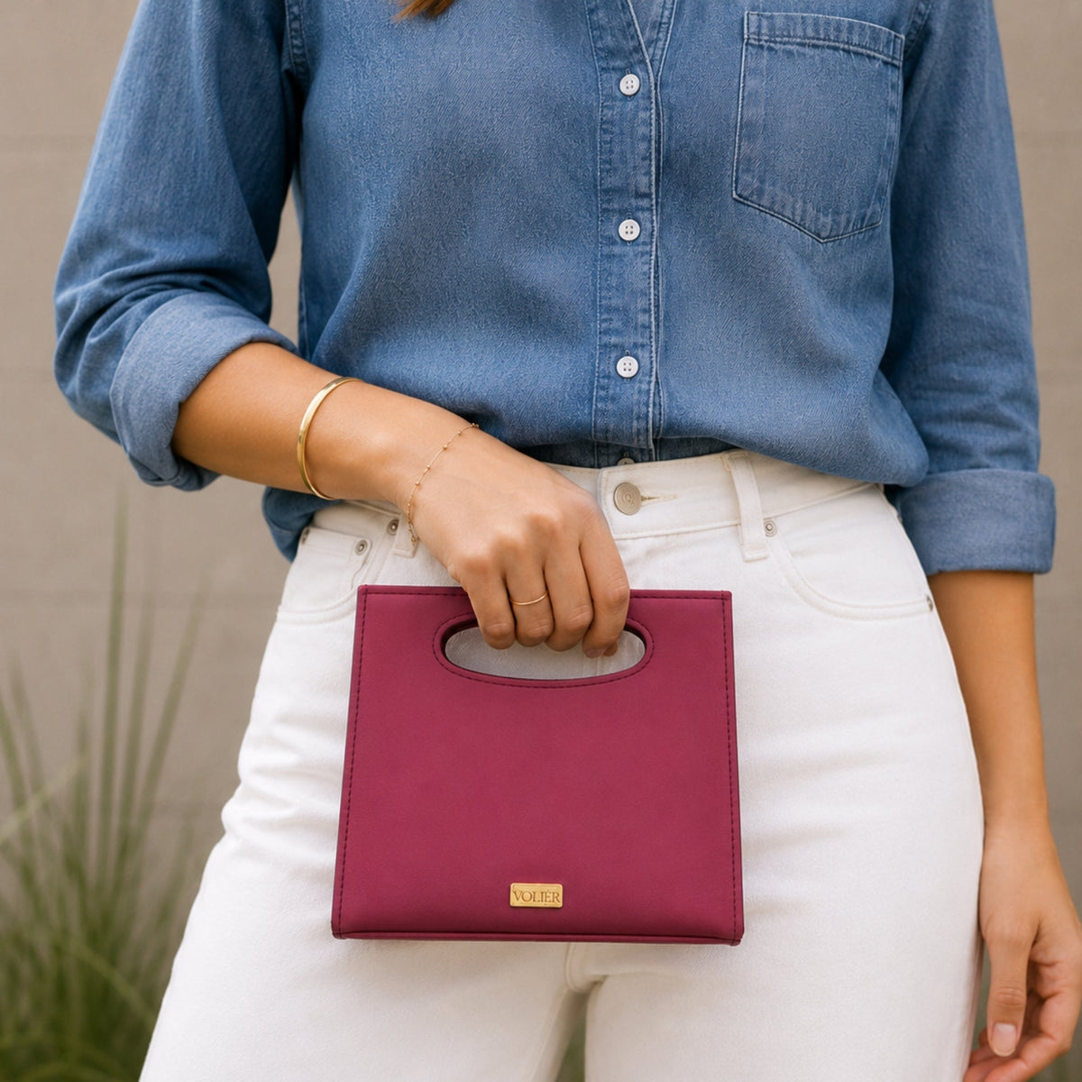 Cartera Vela Malva — Caucho natural de shiringa, hecho a mano en Perú - Quranteby