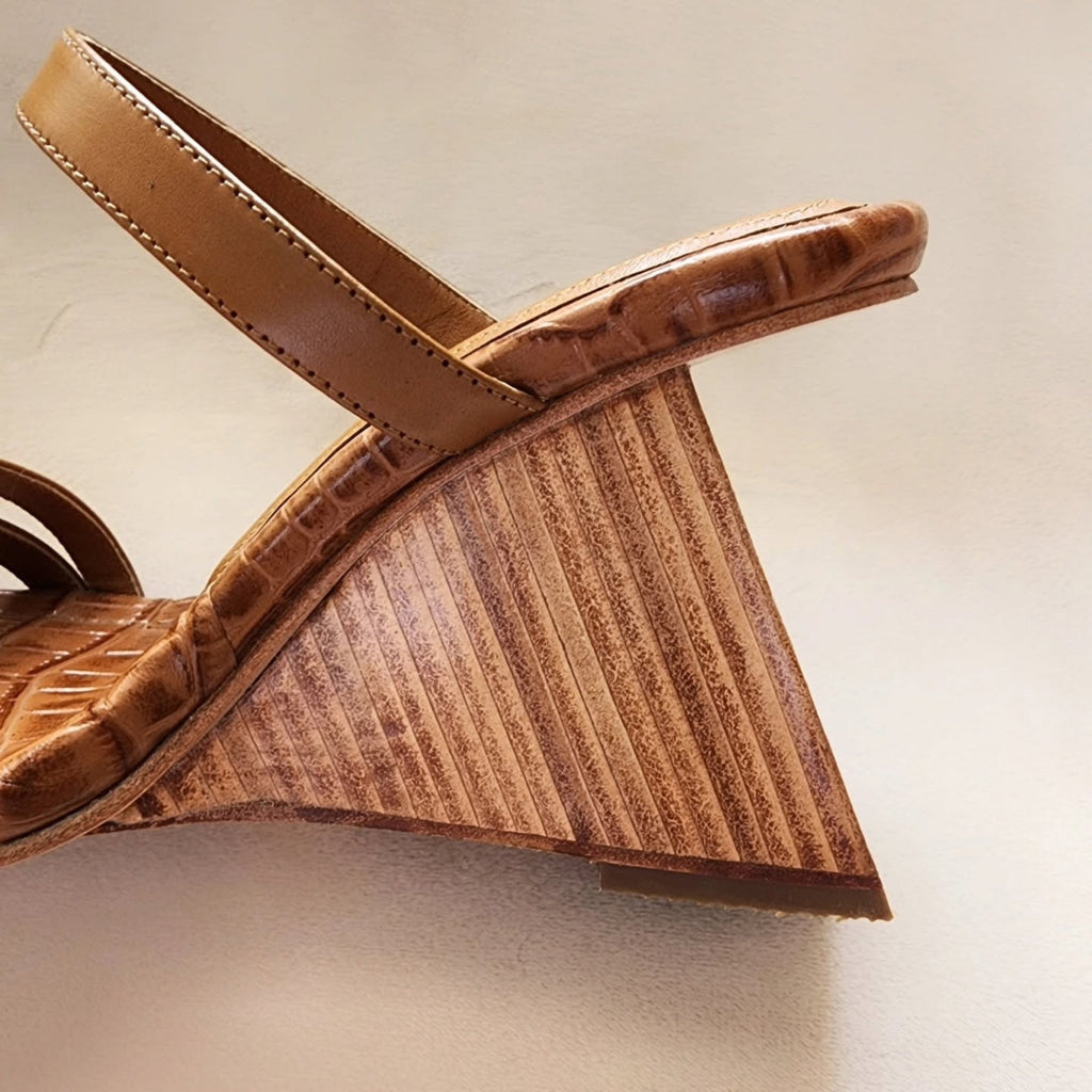 Sandalias Ayni Natural — Cuero richato y croco, hecho a mano en Lima - Quranteby
