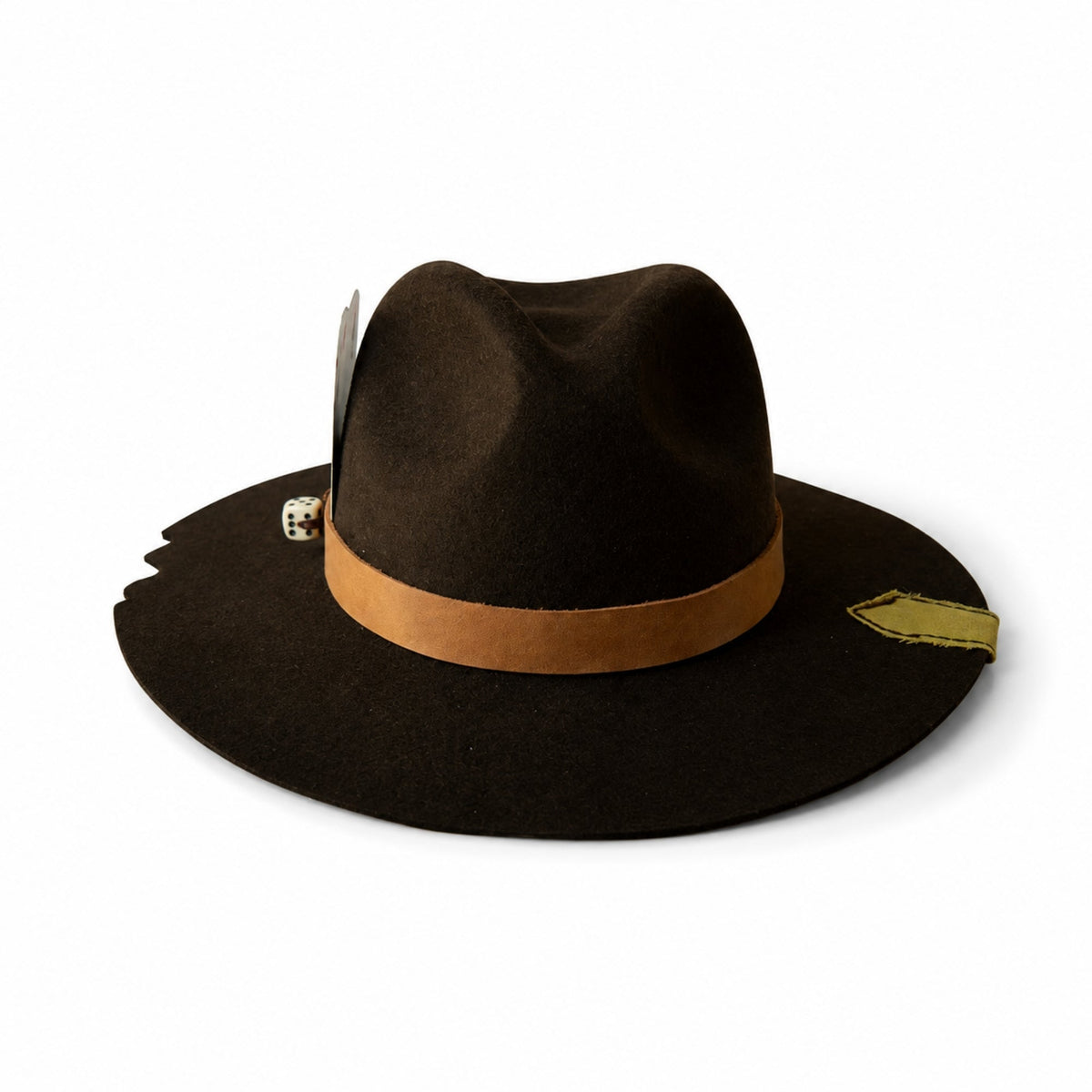Sombrero Juego Hat Marrón — Artesanal de lana, Perú - Quranteby