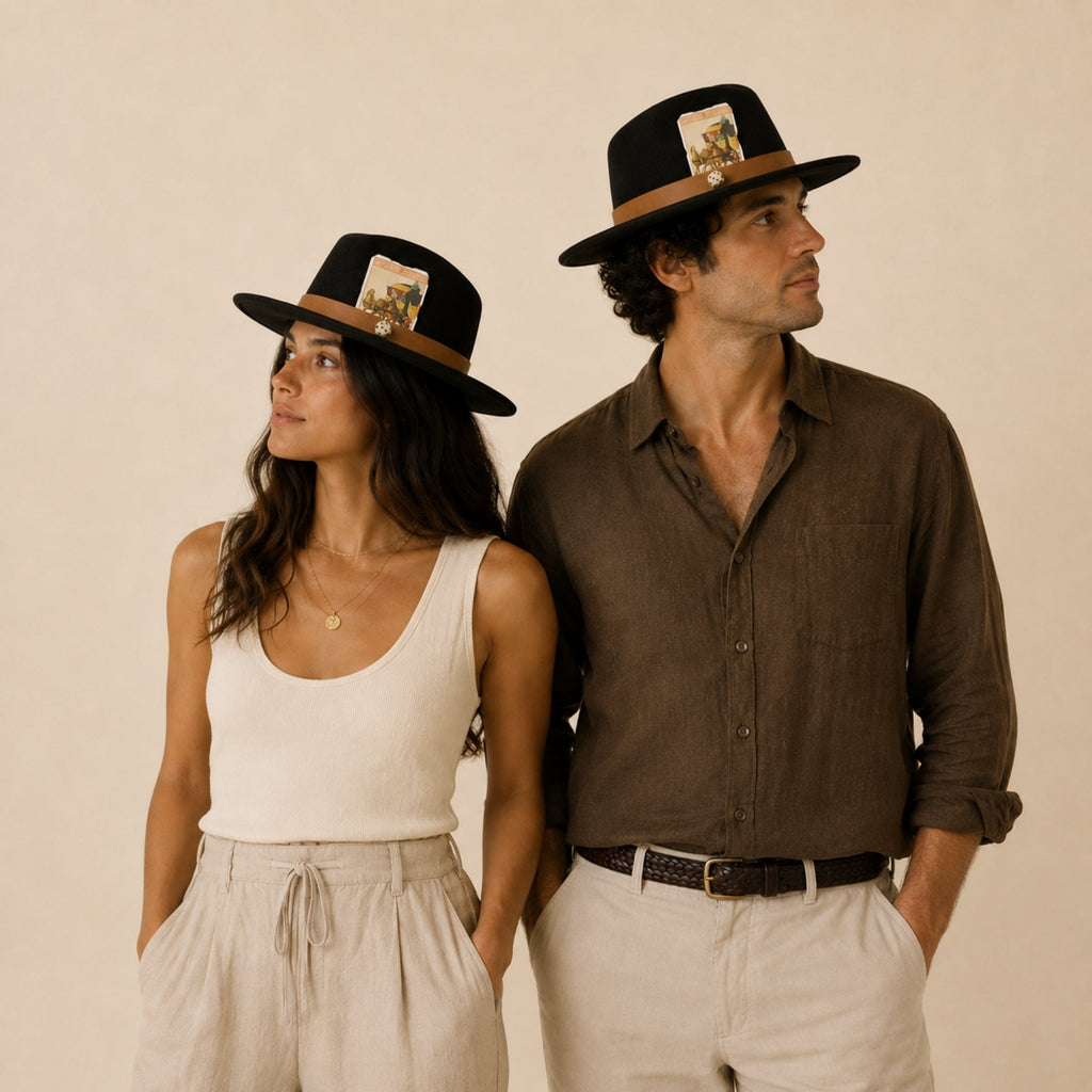 Sombrero Juego Hat Marrón — Artesanal de lana, Perú - Quranteby