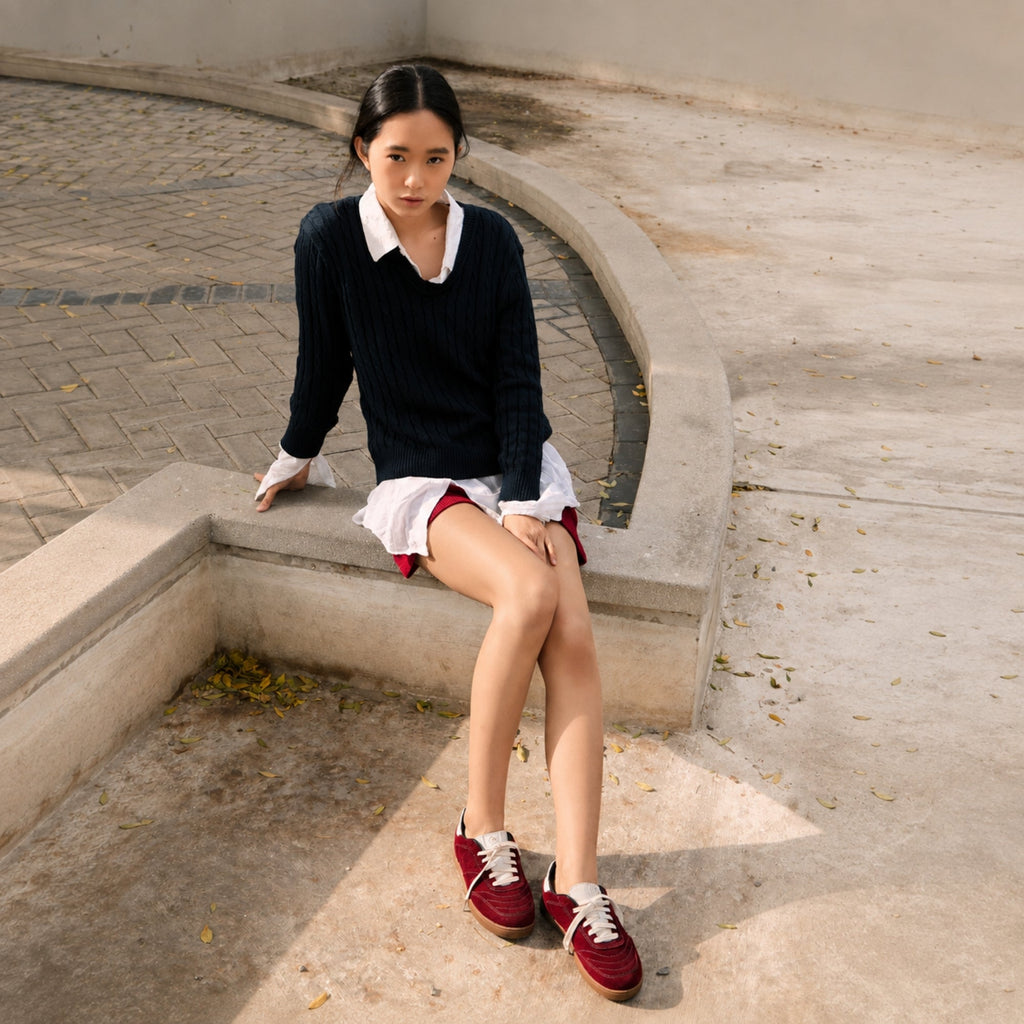 Zapatillas Red Wine Wood — Caucho de shiringa, hecho a mano en Lima (Copia) - Quranteby